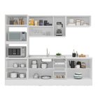 Cozinha Pérola Com Rodapé 5 Peças Torre Quente Aéreo 3 Portas