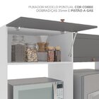 Cozinha Pérola Com Rodapé 5 Peças Torre Quente Aéreo 3 Portas