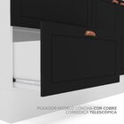 Cozinha Pérola Com Rodapé Completa 3 Peças Aéreo 3 Portas E B