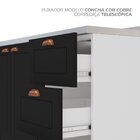 Cozinha Pérola Com Rodapé Completa 3 Peças Aéreo 3 Portas E B