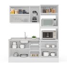 Cozinha Pérola Com Rodapé Completa 3 Peças Aéreo 3 Portas E B