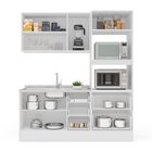 Cozinha Pérola Com Rodapé Completa 3 Peças Aéreo 3 Portas E B