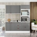 Cozinha Pérola Com Rodapé Completa 3 Peças Aéreo 3 Portas E B