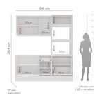 Cozinha Pérola Com Rodapé Completa 3 Peças Aéreo 3 Portas E B