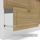 Cozinha Pérola Com Rodapé Completa 3 Peças Aéreo 3 Portas E B