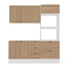 Cozinha Pérola Com Rodapé Completa 3 Peças Aéreo 3 Portas E B