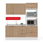 Cozinha Pérola Com Rodapé Completa 3 Peças Aéreo 3 Portas E B