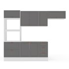 Cozinha Pérola Com Rodapé Completa 4 Peças Torre Quente Aéreo