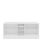 Cozinha Pérola Com Rodapé E Tampo 2 Peças Balcão 2 Gavetas 3