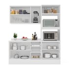 Cozinha Pérola Com Rodapé E Tampo 3 Peças Aéreo 3 Portas E Ba