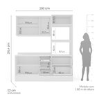 Cozinha Pérola Com Rodapé E Tampo 3 Peças Aéreo 3 Portas E Ba