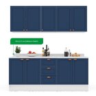 Cozinha Pérola Com Rodapé E Tampo Aéreos Com 5 Portas, Balcão