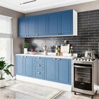 Cozinha Pérola Com Rodapé E Tampo Aéreos Com 5 Portas, Balcão