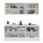 Cozinha Pérola Com Rodapé E Tampo Aéreos Com 5 Portas, Balcão