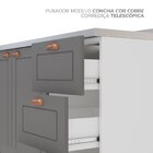 Cozinha Pérola Com Tampo 4 Peças Aéreos Com 5 Portas, Balcão