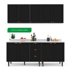 Cozinha Pérola Com Tampo 4 Peças Aéreos Com 5 Portas, Balcão