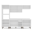 Cozinha Pérola Com Tampo 5 Peças Torre Quente Aéreo 3 Portas