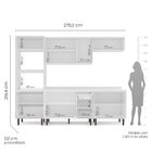 Cozinha Pérola Com Tampo 5 Peças Torre Quente Aéreo 3 Portas