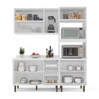 Cozinha Pérola Com Tampo Completa 3 Peças Aéreo 3 Portas E Ba