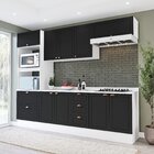 Cozinha Pérola Com Tampo E Rodapé 5 Peças Torre Quente Aéreo