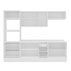 Cozinha Pérola Com Tampo E Rodapé 5 Peças Torre Quente Aéreo