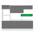 Cozinha Pérola Com Tampo E Rodapé 5 Peças Torre Quente Aéreo