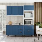 Cozinha Pérola Completa 3 Peças Aéreo 3 Portas E Balcão 2 Gav