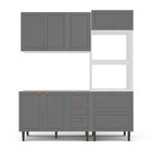 Cozinha Pérola Completa 3 Peças Aéreo 3 Portas E Balcão 2 Gav