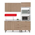 Cozinha Pérola Completa 3 Peças Aéreo 3 Portas E Balcão 2 Gav