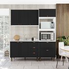 Cozinha Pérola Completa 3 Peças Aéreo 3 Portas E Balcão 2 Gav