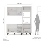 Cozinha Pérola Completa 3 Peças Aéreo 3 Portas E Balcão 2 Gav