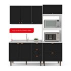 Cozinha Pérola Completa 3 Peças Aéreo 3 Portas E Balcão 2 Gav