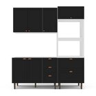 Cozinha Pérola Completa 3 Peças Aéreo 3 Portas E Balcão 2 Gav