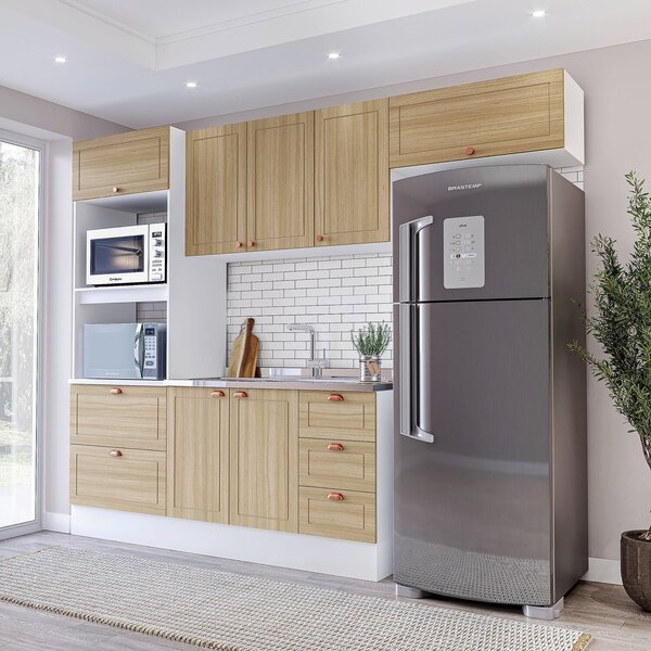 Cozinha Pérola Completa 4 Peças Torre Quente Aéreo 3 Portas B