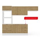 Cozinha Pérola Completa 4 Peças Torre Quente Aéreo 3 Portas B