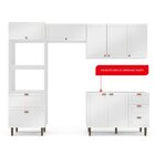 Cozinha Pérola Completa 4 Peças Torre Quente Basculante Aéreo