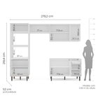 Cozinha Pérola Completa 4 Peças Torre Quente Basculante Aéreo