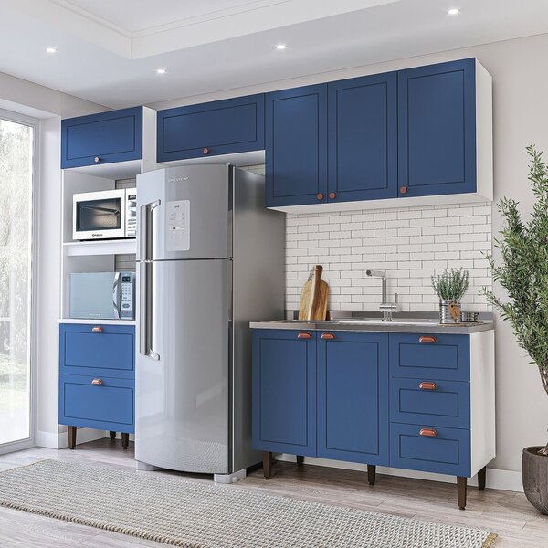 Cozinha Pérola Completa 4 Peças Torre Quente Basculante Aéreo