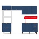 Cozinha Pérola Completa 4 Peças Torre Quente Basculante Aéreo