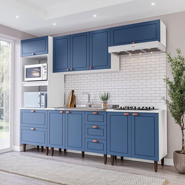 Cozinha Pérola Completa 5 Peças Torre Quente Aéreo 3 Portas B