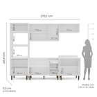 Cozinha Pérola Completa 5 Peças Torre Quente Aéreo 3 Portas B