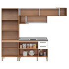 Cozinha Pimenta 3 Peças Balcão Para Pia Freijó/branco