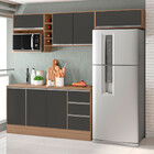 Cozinha Pisa Com Balcao 1,60m Poliman Moveis