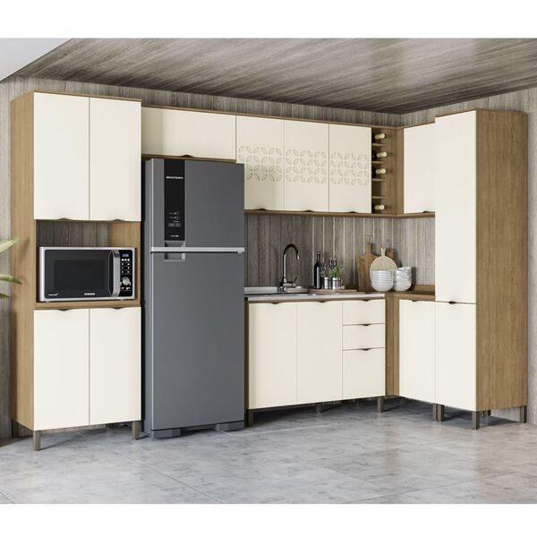 Cozinha Planejada Completa De Canto 3 29x1 38mt 08pc Linha Ló