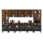 Cozinha Proença 370cm X 218,5xm Aéreo Mdf Pnl E Crt 8 Peças N