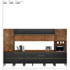 Cozinha Proença 370cm X 218,5xm Aéreo Mdf Pnl E Crt 8 Peças N
