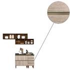 Cozinha Recife Com Tampo 25mm 4 Portas Amêndoa Arezzo Tana De