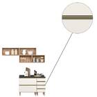 Cozinha Recife Com Tampo 25mm 4 Portas Carvalho Off White Tan