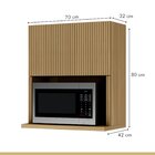 Cozinha Ripada 4 Peças Com Balcão E Aéreo Forno 100% Mdf Rain