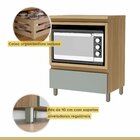 Cozinha Ripada 4 Peças Com Balcão E Aéreo Forno 100% Mdf Rain